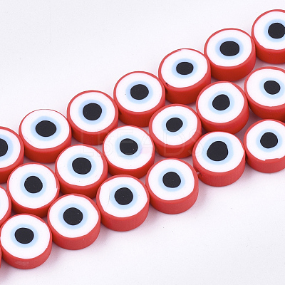 Handmade Polymer Clay Beads Strands CLAY-S092-22B-1