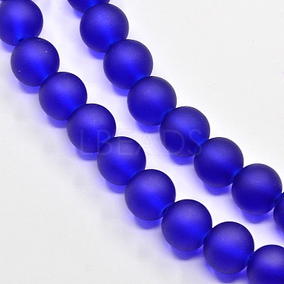 Baking Paint Transparent Glass Bead Strands GLAA-S031-10mm-09-1