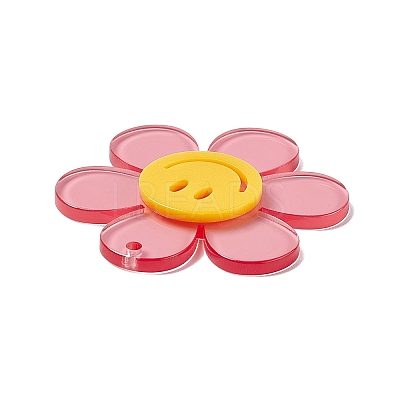 Transparent Acrylic Big Pendants OACR-P012-A03-1