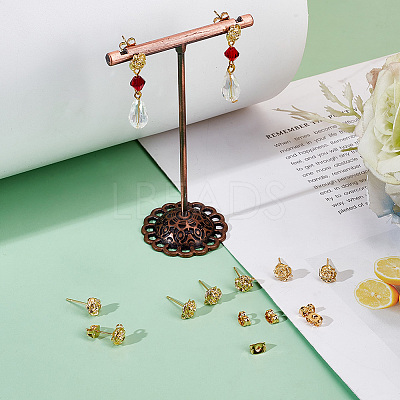 10Pcs Brass Stud Earring Findings KK-BBC0017-63-1