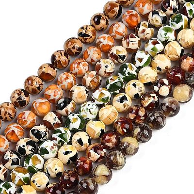 Sythetic Amber Beads Strands G-M199-02H-1