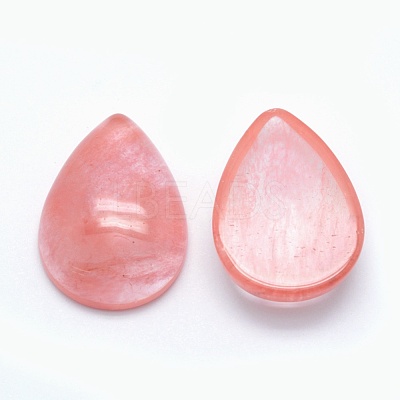 Watermelon Stone Glass Cabochons X-G-E491-B-11-1