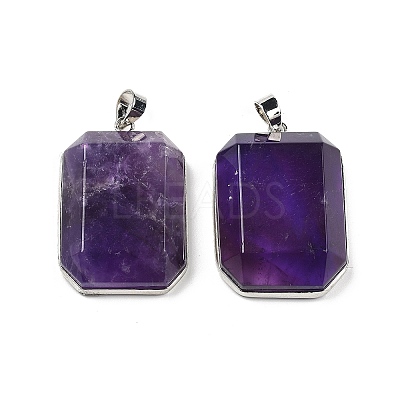 Natural Amethyst Pendants G-B139-02P-06-1