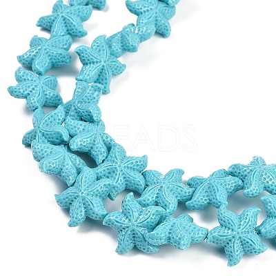 Synthetic Coral Dyed Carved Beads Strands CORA-K009-06C-03-1