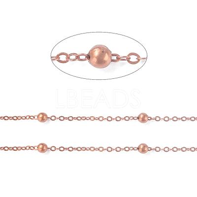 Brass Flat Oval Cable Chains X-CHC018Y-R-1