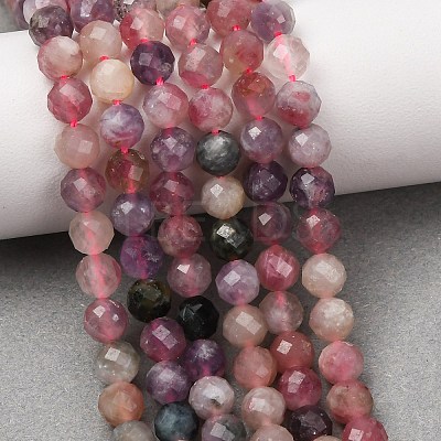 Natural Plum Blossom Tourmaline Beads Strands G-D110-A01-02-1