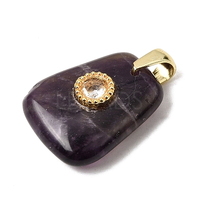 Natural Banded Amethyst Pendants G-C282-03K-1