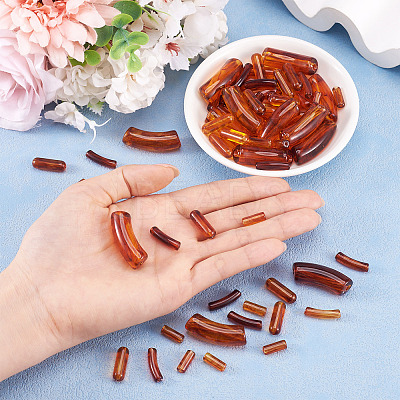 100Pcs 4 Styles Transparent Acrylic Beads MACR-TA0003-03-1
