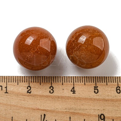Natural Red Aventurine Round Ball Figurines Statues for Home Office Desktop Decoration G-P532-02A-07-1