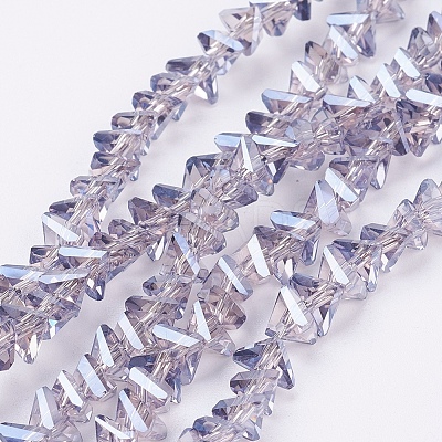 Electroplate Glass Beads Strands EGLA-J145-6mm-PL03-1