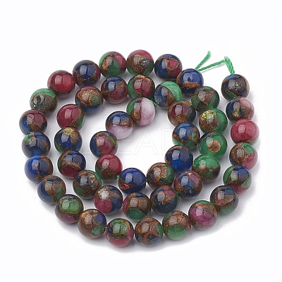Natural Chalcedony Beads Strands G-S333-6mm-014B-1