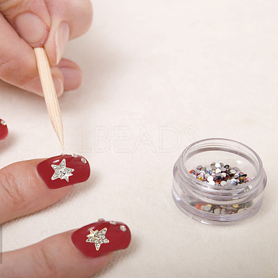 40Pcs 2 Colors Star Alloy Rhinestone Cabochons MRMJ-HY0001-27-1
