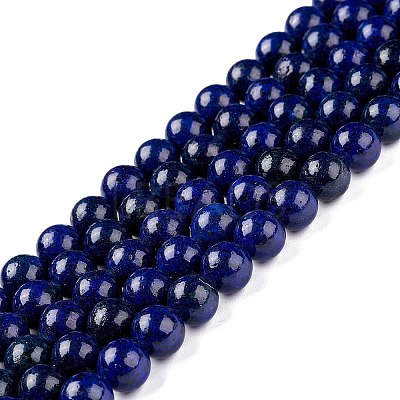 Natural Lapis Lazuli Round Beads Strands G-I181-10-12mm-1
