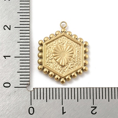 201 Stainless Steel Pendants STAS-R227-01Y-G-1