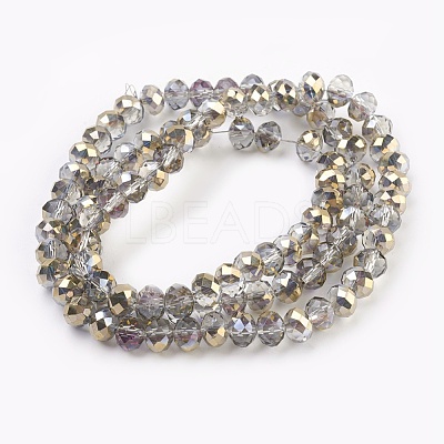 Electroplate Glass Beads Strands GLAA-K027-HP-A02-1