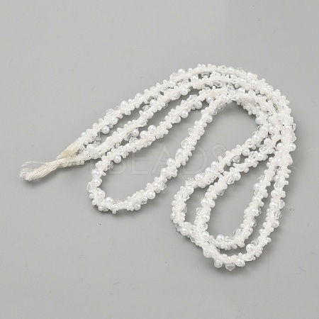 Plastic Beads Cord OCOR-WH0082-252-1