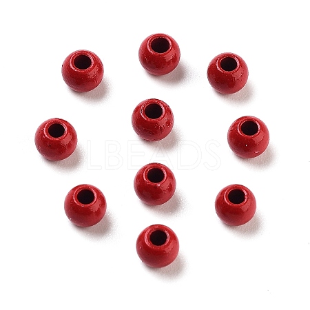 Spray Painted 202 Stainless Steel Beads STAS-G340-01A-1