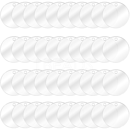 100Pcs Transparent Acrylic Pendants OACR-SC0002-99A-1
