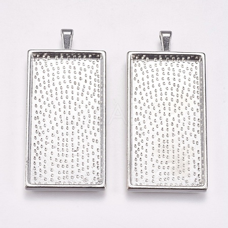 Alloy Pendant Cabochon Settings PALLOY-2418-P-LF-1