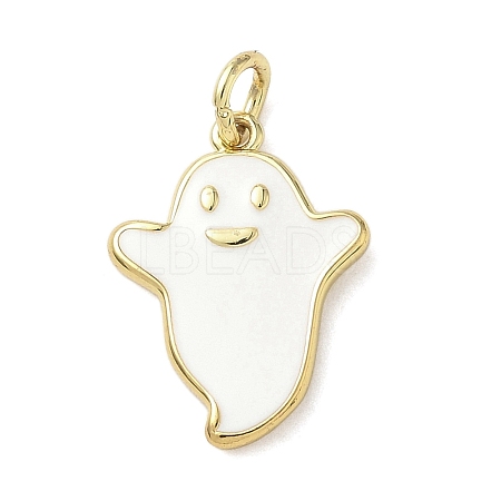 Halloween Theme Brass Enamel Pendants KK-L248-01G-06-1