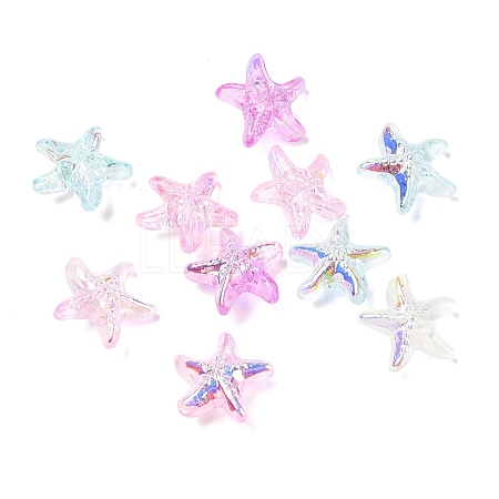Ocean Theme Electroplate Transparent Glass Beads GL-CBA9C2A-01C-1