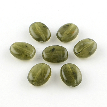 Oval Imitation Gemstone Acrylic Beads X-OACR-R047-26-1