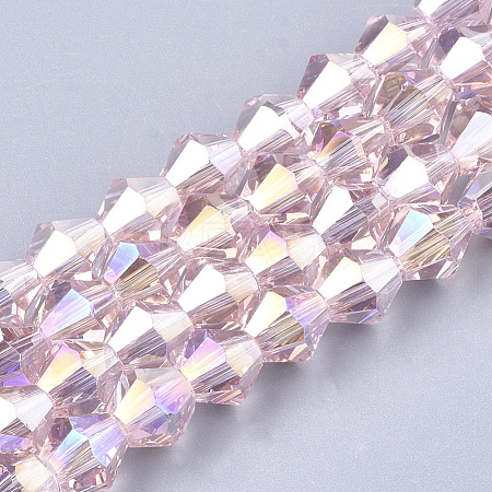 Electroplate Glass Beads Strands EGLA-Q118-6mm-B12-1