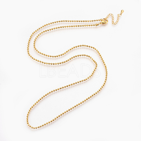 Brass Ball Chain Necklace Making KK-F763-06G-1