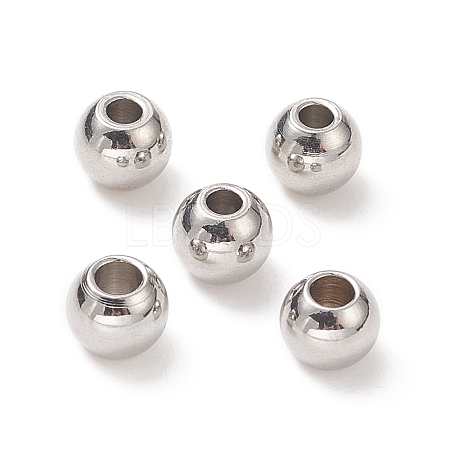 304 Stainless Steel Round Spacer Beads STAS-N020-18B-1