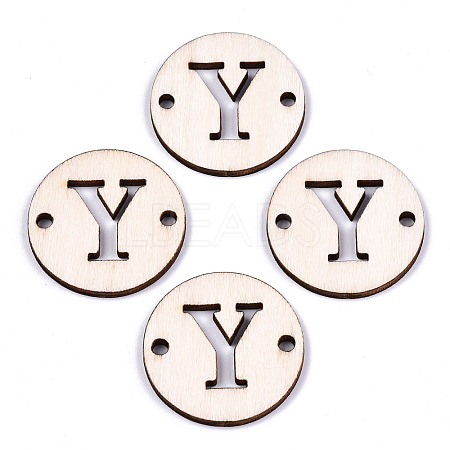 Unfinished Natural Poplar Wood Links Connectors WOOD-S045-140B-01Y-1