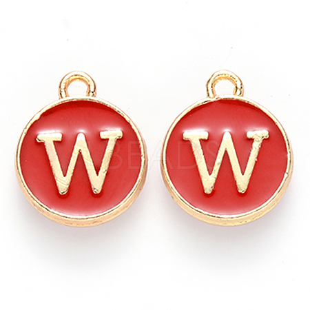 Golden Plated Alloy Enamel Charms LS-ENAM-S118-03W-1
