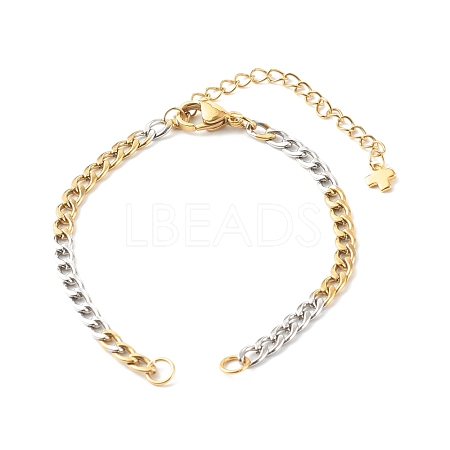 304 Stainless Steel Chain Bracelet Makings AJEW-JB00996-01-1