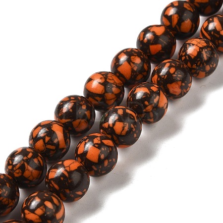 Synthetic Gemstone Dyed Beads Strands G-P507-03B-02-1