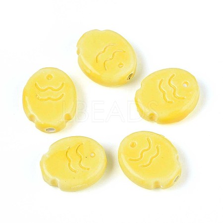 Handmade Porcelain Ceramic Beads PORC-T133-24H-1