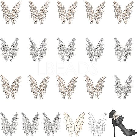 20Pcs 2 Styles Alloy Rhinestone Cabochons FIND-CA0006-51-1