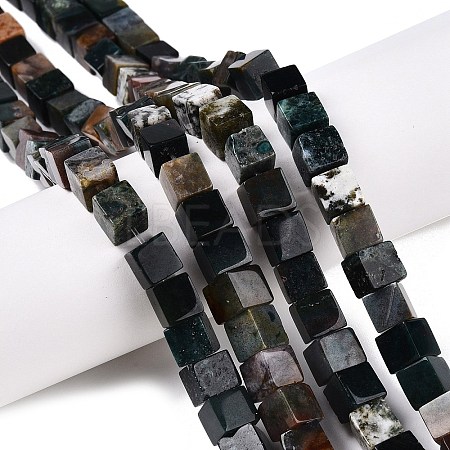 Natural Indian Agate Beads Strands G-T139-8x8-35C-1