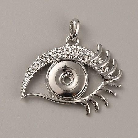 Alloy Rhinestone Hang Snap Base Big Pendants FIND-WH0111-238-1