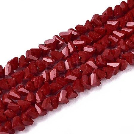 Opaque Glass Beads Strands GLAA-N019-4mm-15-1