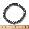Natural Larvikite Bead Stretch Bracelets X-BJEW-K212-B-046-7