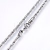 304 Stainless Steel Rope Chain Necklaces NJEW-F226-03P-06-2