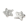 Christmas Brass Micro Pave Clear Cubic Zirconia Pendants KK-A280-03A-P-2
