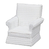 Wood & Fabric Armchair Sofa Miniature Ornaments PW-WG887AE-01-1