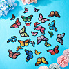 27Pcs 27 Style Butterfly Embroidered Cloth Iron on Patches DIY-TAC0020-39-8