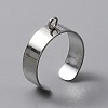 Stainless Steel Open Cuff Finger Ring Components STAS-WH0029-40A-P-1