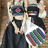 Fingerinspire 14M 4 Colors Ethnic Style Polyester Ribbon OCOR-FG0001-49B-5