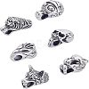 6Pcs 6 Style 304 Stainless Steel Cord Ends STAS-UN0020-92-1