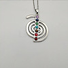 7 Chakra Theme Natural & Synthetic Mixed Genstone Vortex Pendant Necklace QI2897-2