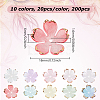 200Pcs 10 Colors Resin Bead Caps FIND-DR0001-40-2