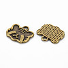 Tibetan Style Alloy Pendant Enamel Settings TIBEP-N010-008AB-RS-2