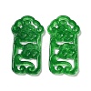 Natural White Jade Dyed Engraved Pendants G-Q009-01-2